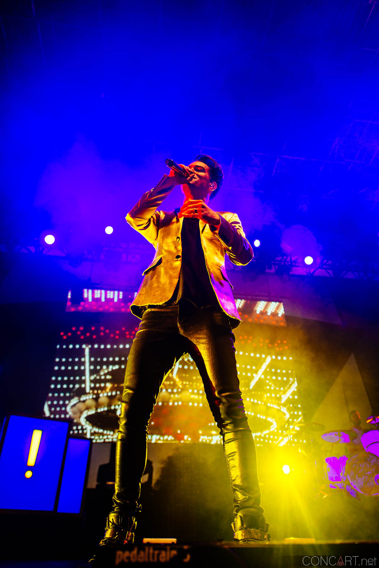 Photo of Brendon Urie Concert Dallon Weekes Farm Bureau Insurance Harrison College Indianapolis Indy Kenneth Harris Live Music Panic at the Disco Spencer Smith The Lawn at White River State Park 50