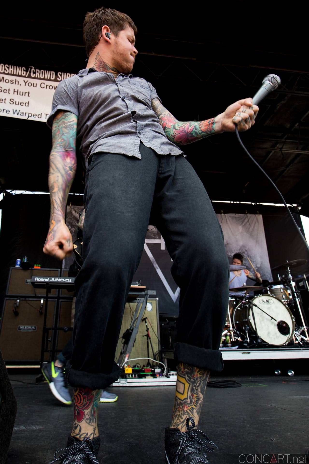 Photo of 2014 Indiana Indianapolis Klipsch Music Center Noblesville The Devil Wears Prada Tyson White vans warped tour 37