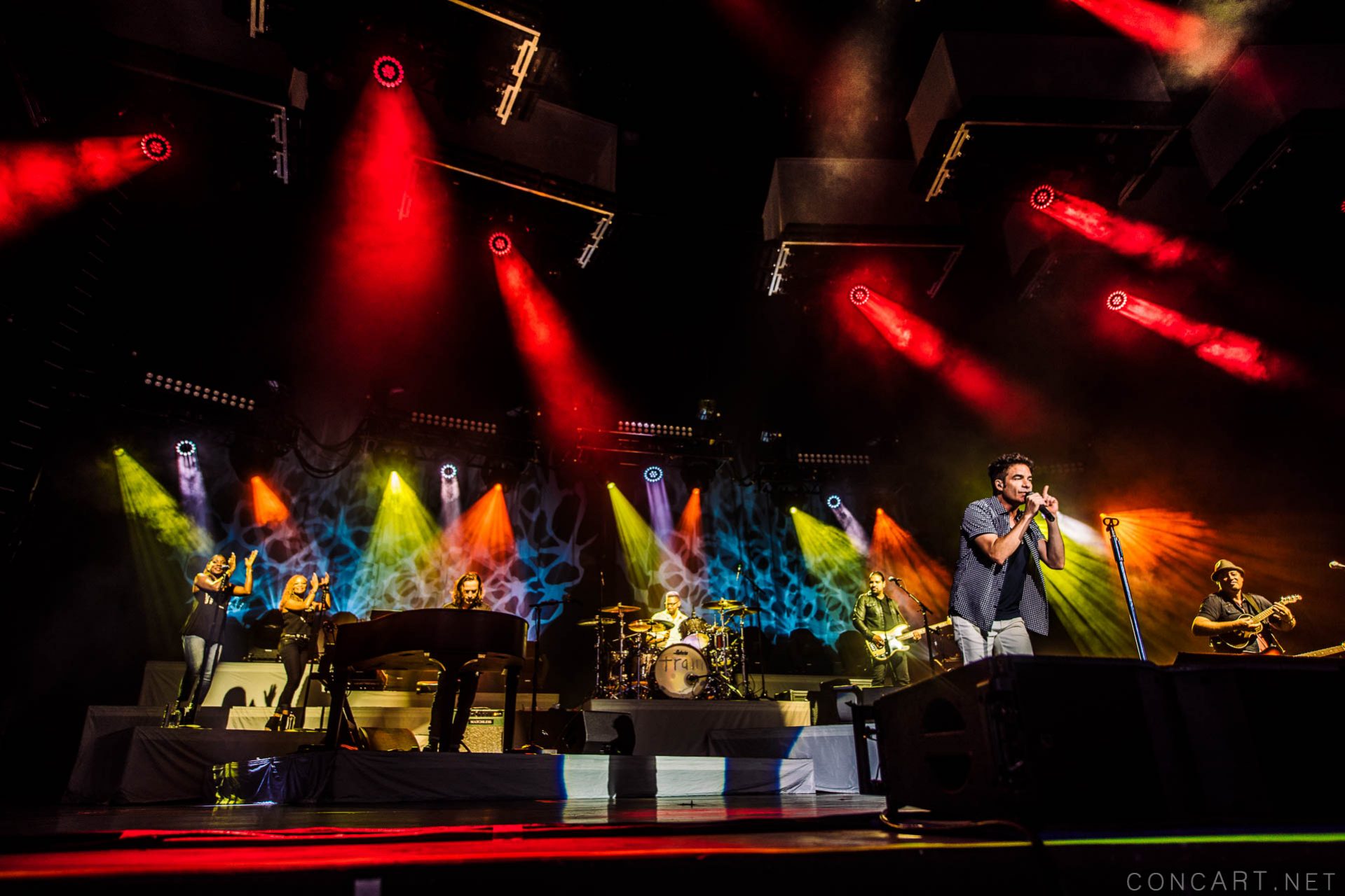 Photo of 2015 Indiana Indianapolis Indy Jimmy Stafford Klipsch Music Center Noblesville Pat Monahan Picasso At The Wheel Tour Scott Underwood Train 8