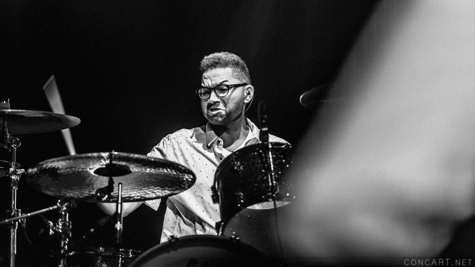 Photo of 2015 Indiana Indianapolis Indy Jimmy Stafford Klipsch Music Center Noblesville Pat Monahan Picasso At The Wheel Tour Scott Underwood Train 24