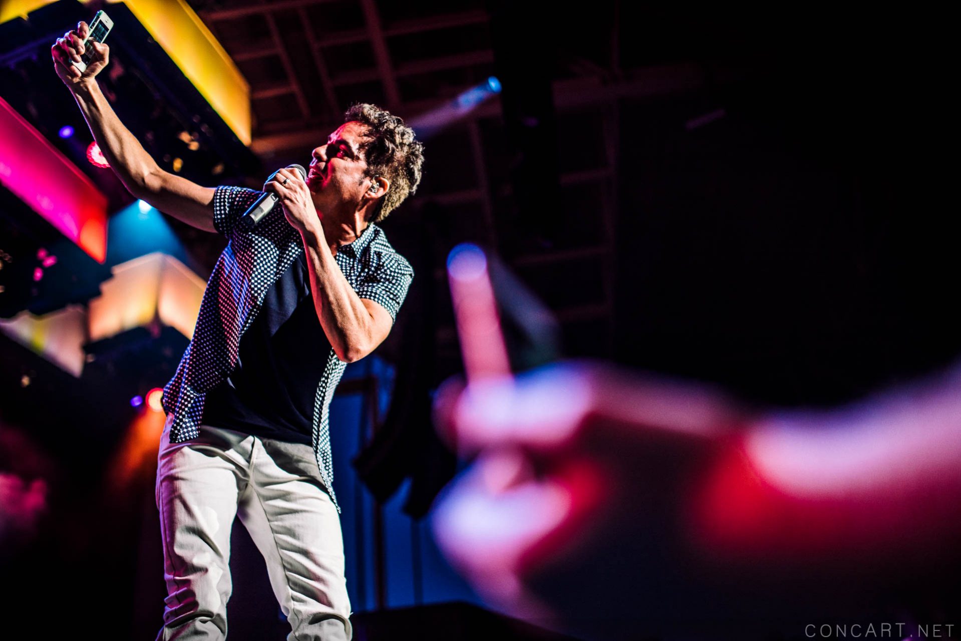 Photo of 2015 Indiana Indianapolis Indy Jimmy Stafford Klipsch Music Center Noblesville Pat Monahan Picasso At The Wheel Tour Scott Underwood Train 44