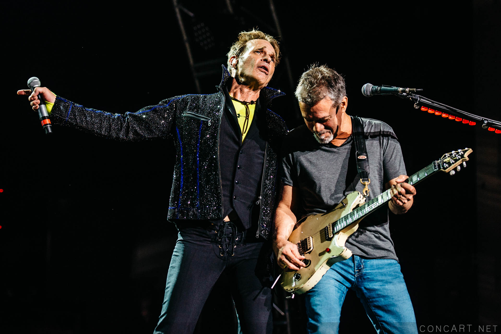 Photo of 2015 Alex Van Halen David Lee Roth Eddie Van Halen EVH Indiana Indianapolis Indy Klipsch Music Center Noblesville Van Halen Vanhalen Wolfgang Van Halen 4