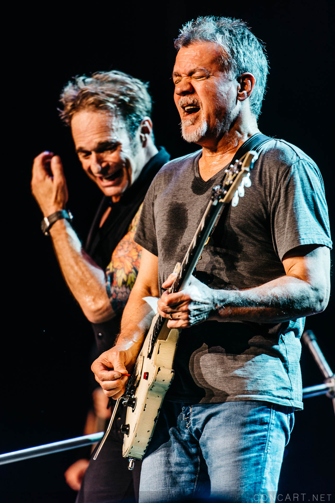 Photo of 2015 Alex Van Halen David Lee Roth Eddie Van Halen EVH Indiana Indianapolis Indy Klipsch Music Center Noblesville Van Halen Vanhalen Wolfgang Van Halen 45