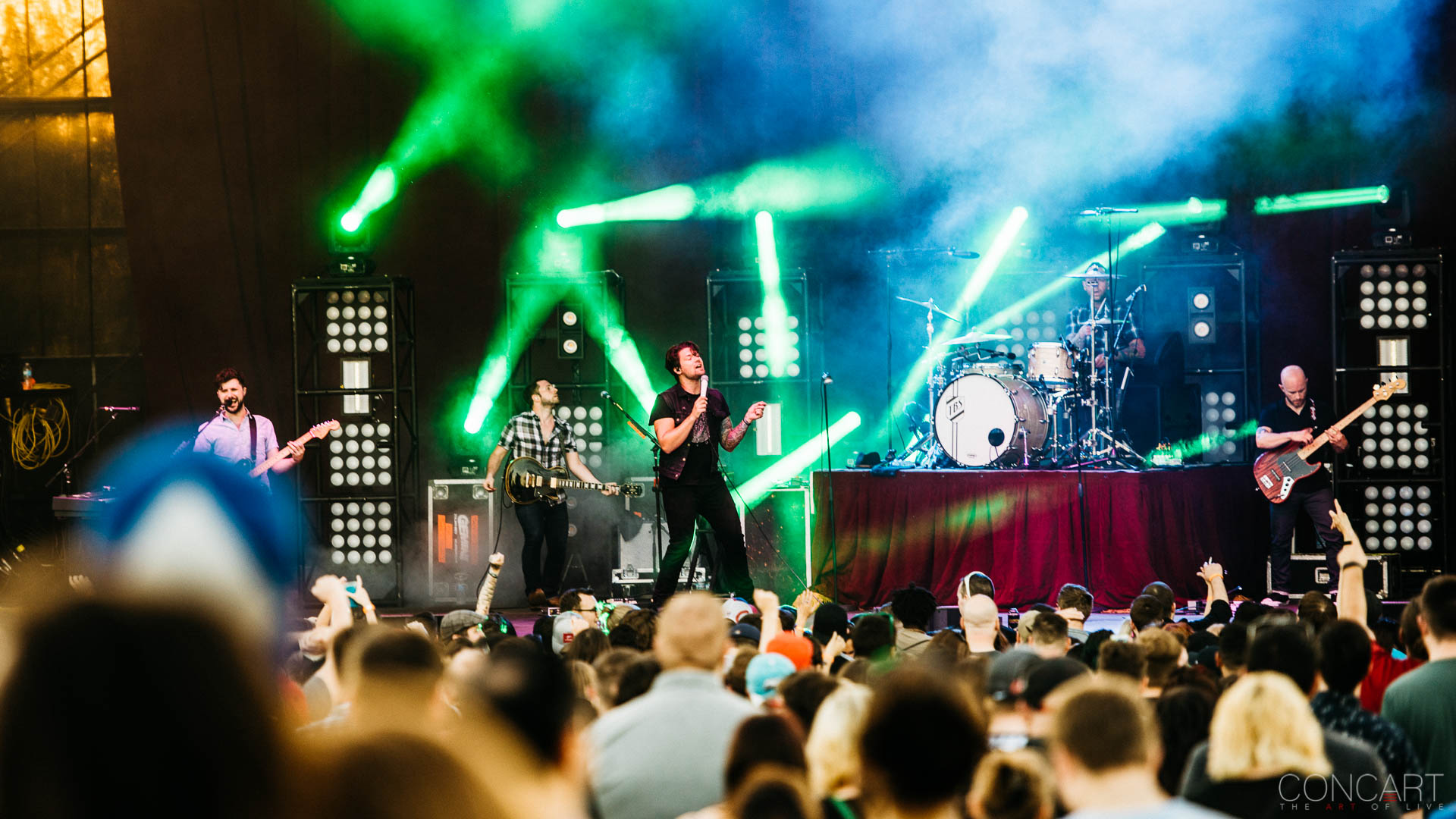 Photo of Adam Lazzara Concert Eddie Reyes Emo Farm Bureau Insurance Lawn at White River State Park Indianapolis Indy John Nolan Live Music Mark O'Connell Metalcore Pics Shaun Cooper taking back sunday Taste of Chaos The Lawn White River State Park WRSP 20