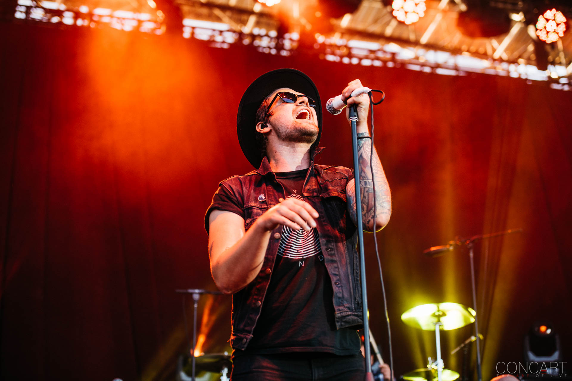 Photo of Adam Lazzara Concert Eddie Reyes Emo Farm Bureau Insurance Lawn at White River State Park Indianapolis Indy John Nolan Live Music Mark O'Connell Metalcore Pics Shaun Cooper taking back sunday Taste of Chaos The Lawn White River State Park WRSP 22