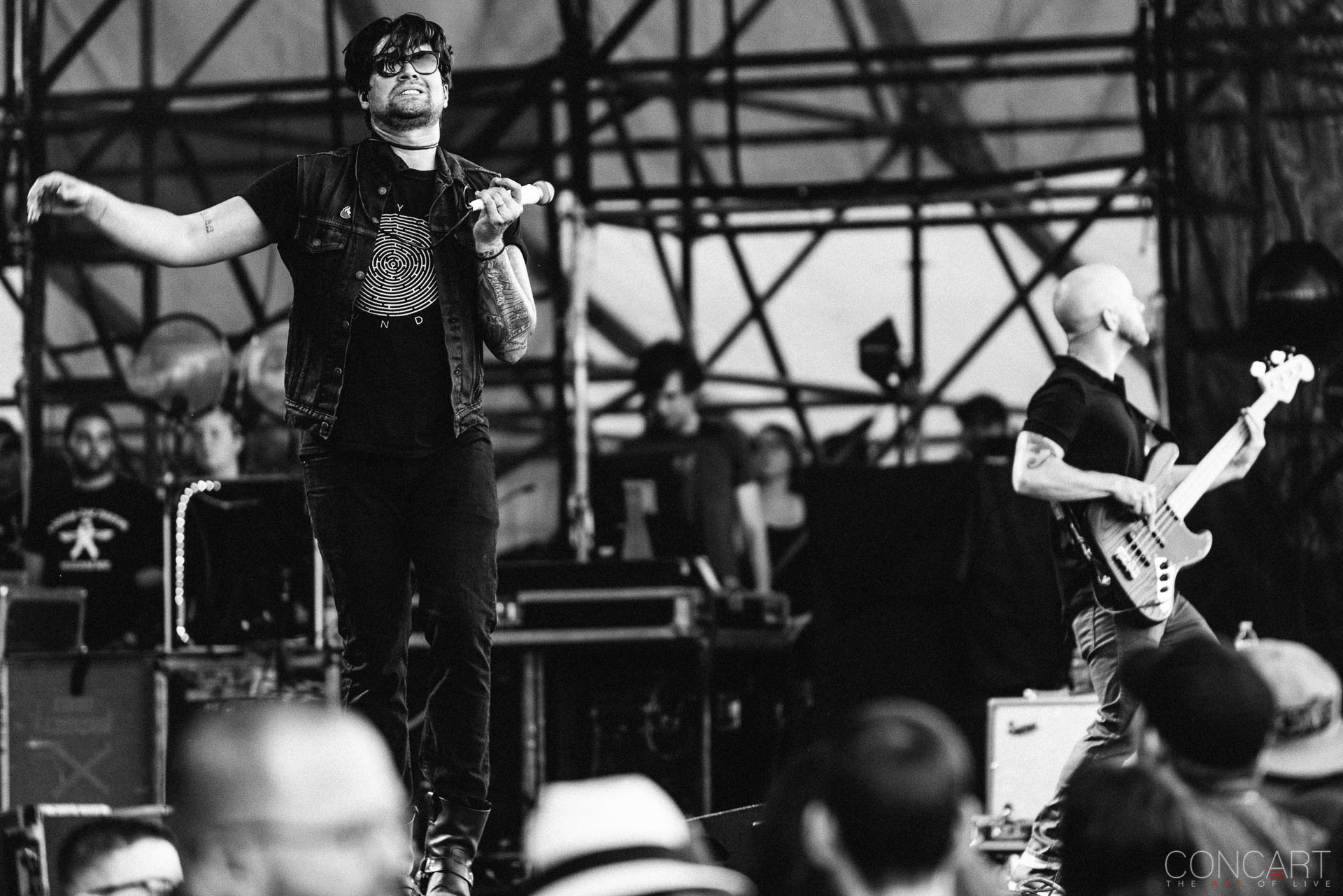 Photo of Adam Lazzara Concert Eddie Reyes Emo Farm Bureau Insurance Lawn at White River State Park Indianapolis Indy John Nolan Live Music Mark O'Connell Metalcore Pics Shaun Cooper taking back sunday Taste of Chaos The Lawn White River State Park WRSP 44