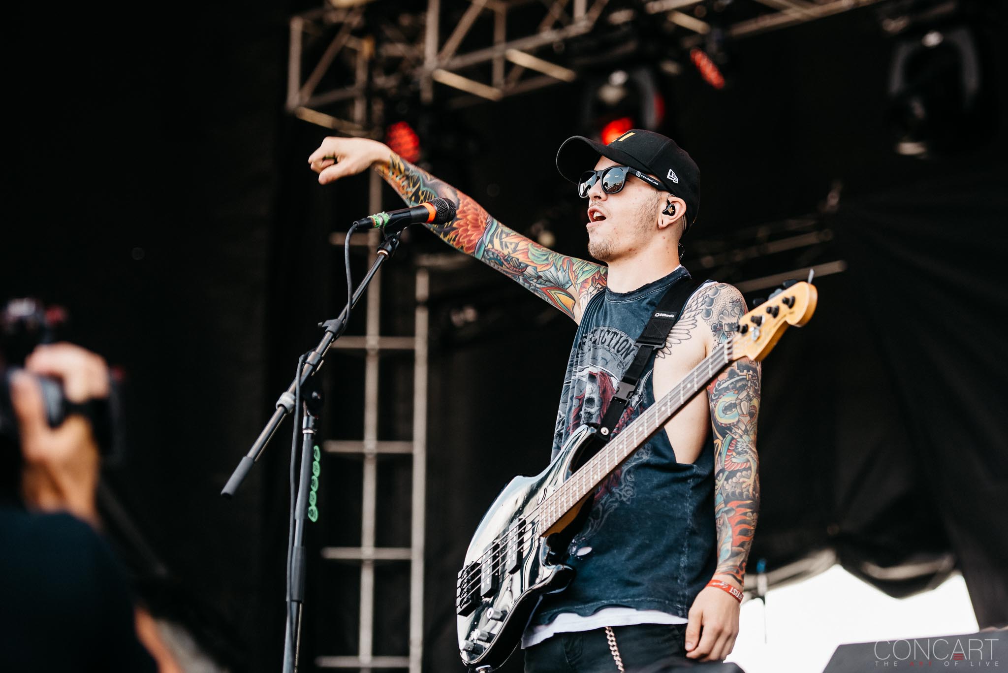 Photo of B.J. Stead Chicago Open Air hardcore Illinois Jerod Boyd Justin Aufdemkampe Levi Benton Miss May I Ryan Neff Toyota Park 4