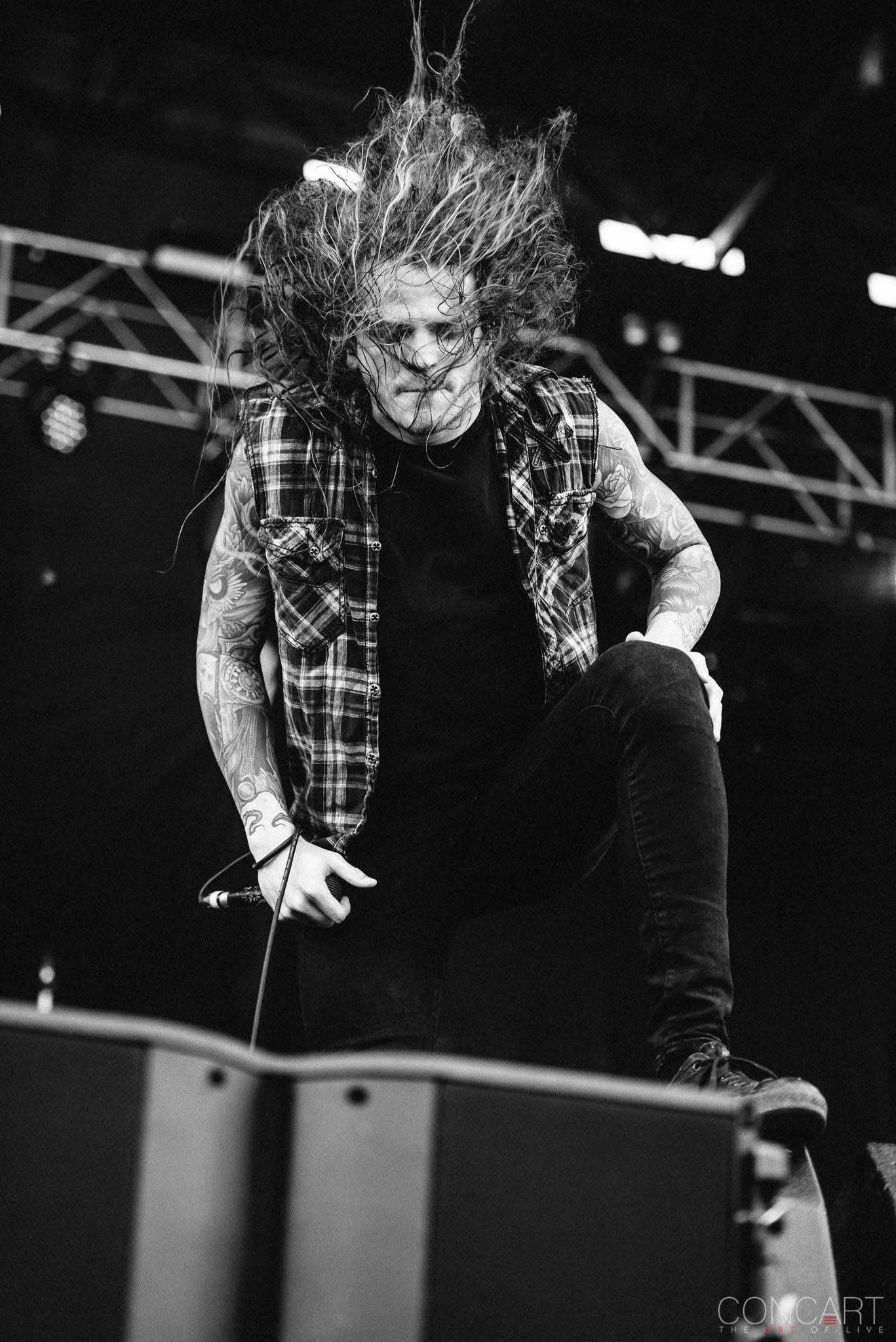 Photo of B.J. Stead Chicago Open Air hardcore Illinois Jerod Boyd Justin Aufdemkampe Levi Benton Miss May I Ryan Neff Toyota Park 13