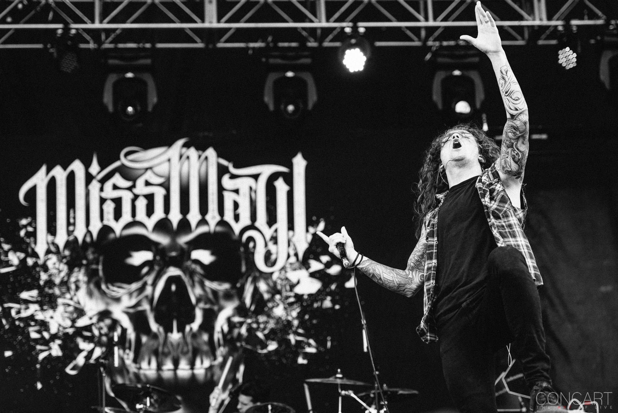 Photo of B.J. Stead Chicago Open Air hardcore Illinois Jerod Boyd Justin Aufdemkampe Levi Benton Miss May I Ryan Neff Toyota Park 17