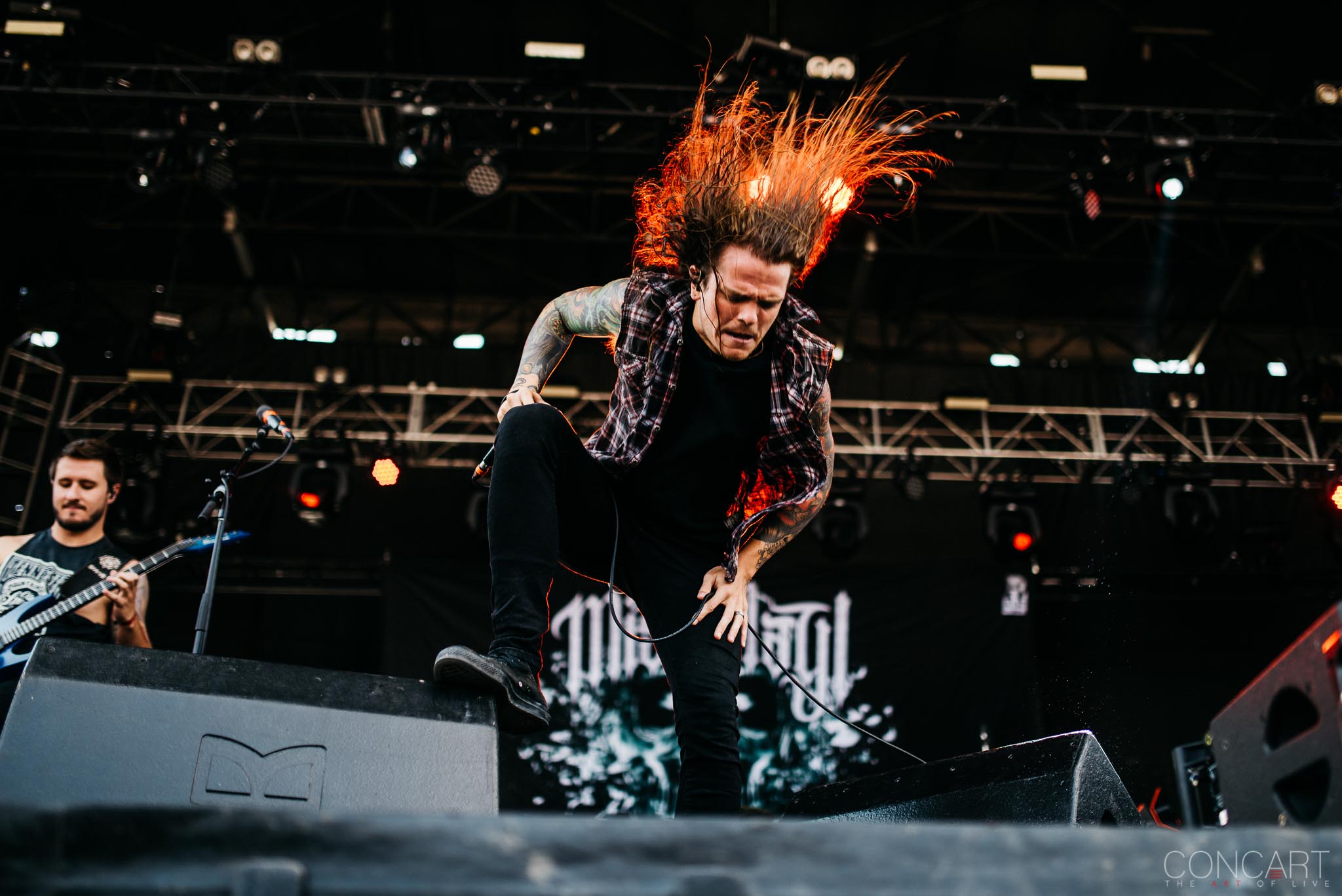 Photo of B.J. Stead Chicago Open Air hardcore Illinois Jerod Boyd Justin Aufdemkampe Levi Benton Miss May I Ryan Neff Toyota Park 18