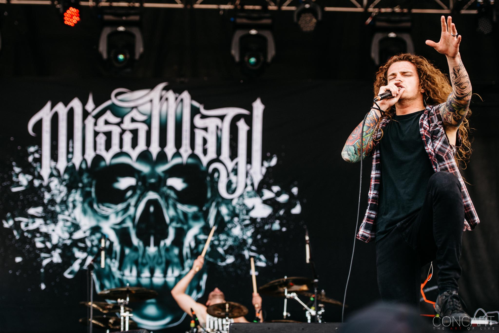 Photo of B.J. Stead Chicago Open Air hardcore Illinois Jerod Boyd Justin Aufdemkampe Levi Benton Miss May I Ryan Neff Toyota Park 36