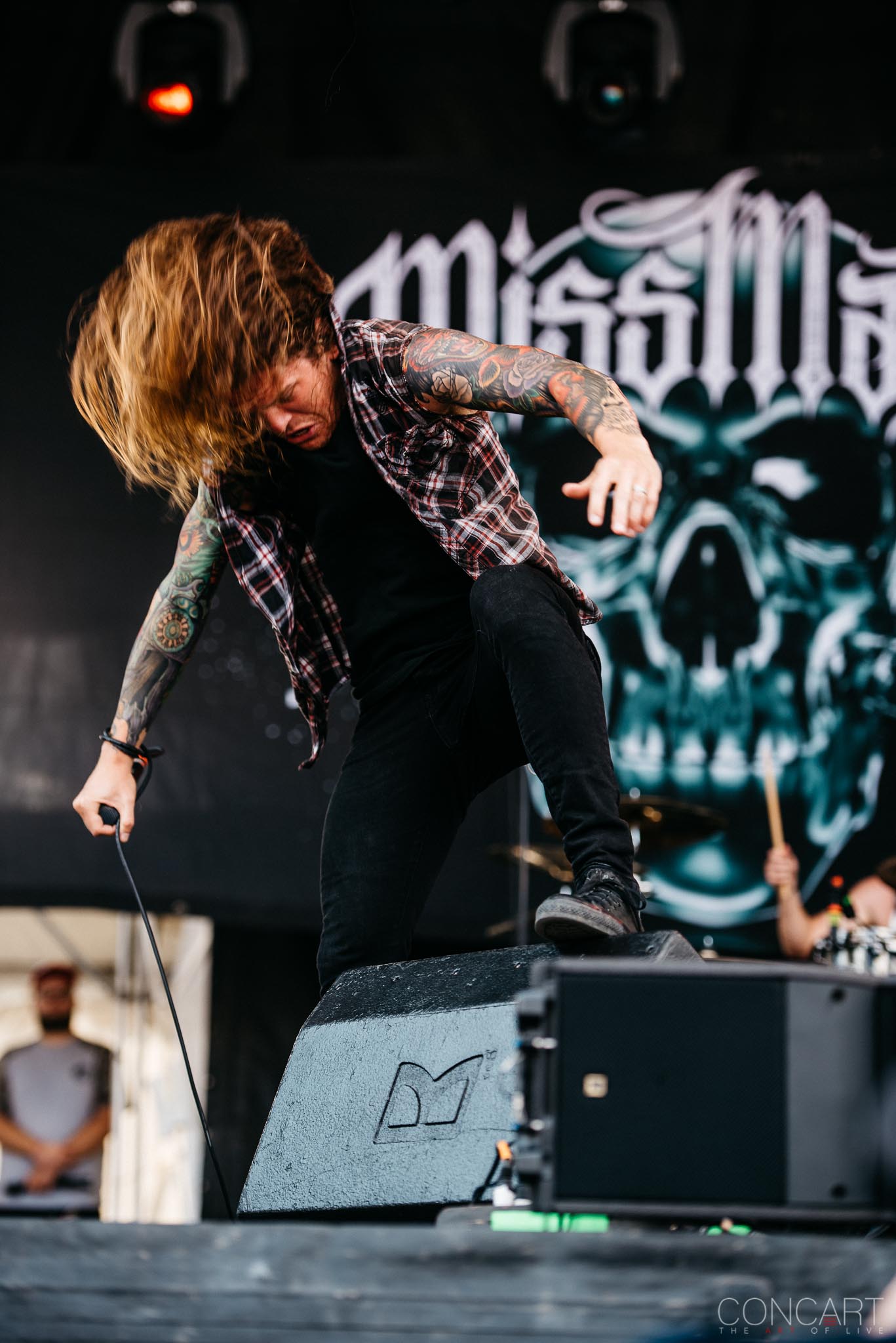 Photo of B.J. Stead Chicago Open Air hardcore Illinois Jerod Boyd Justin Aufdemkampe Levi Benton Miss May I Ryan Neff Toyota Park 37