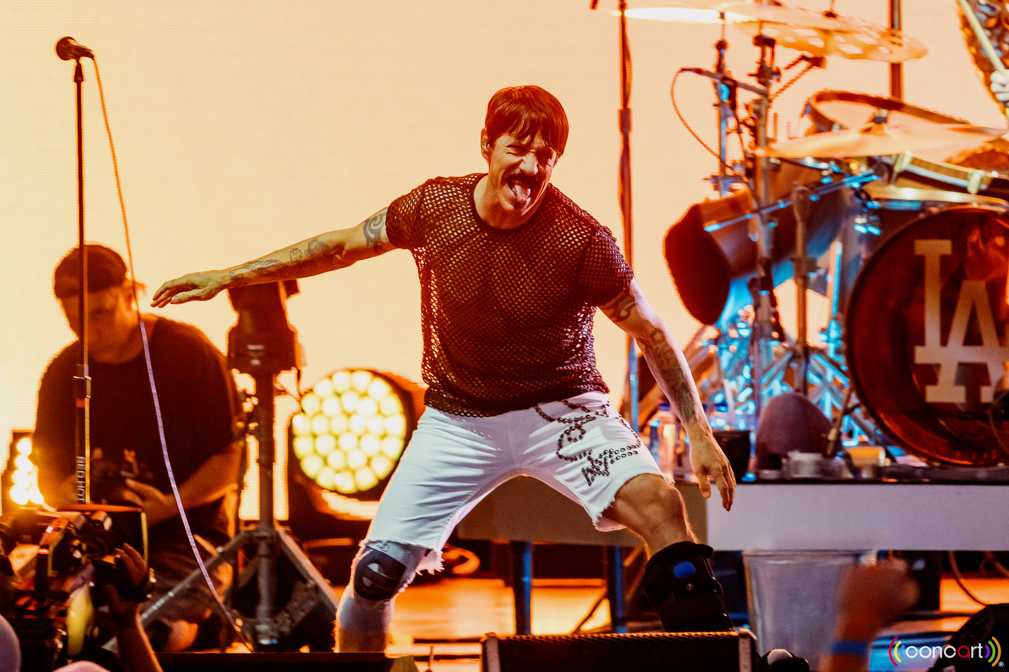 Anthony Kiedis vocalist performing for Red Hot Chili Peppers